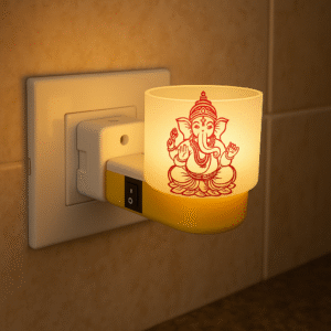 Samridhi Night Lamp Kapoor Dani (White And Yellow)