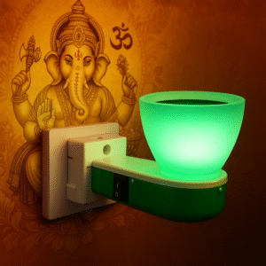Samridhi Night Lamp Kapoor Dani (White And Green)